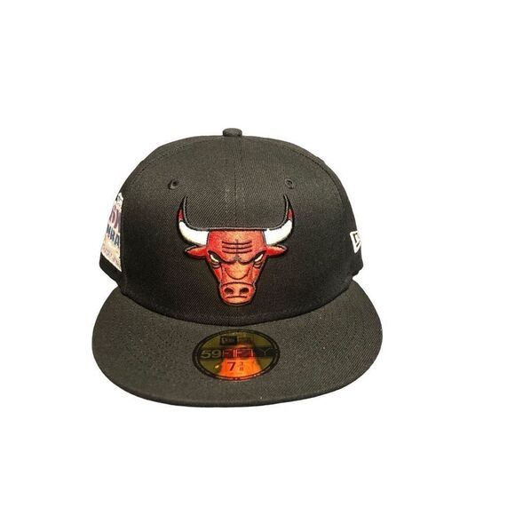 New Era Chicago Bulls 59FIFTY Fitted Hat Cap Size 7 3/8 - Picture 2 of 7